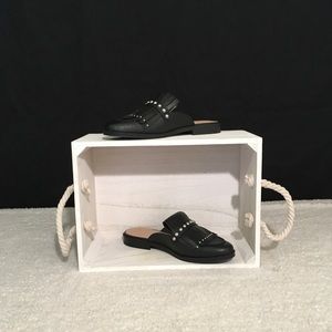 NWT-a new day Black Loafer Mules
